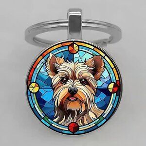Stainless Steel YORKIE Yorkshire Terrier Keyring Keychain Accessory
